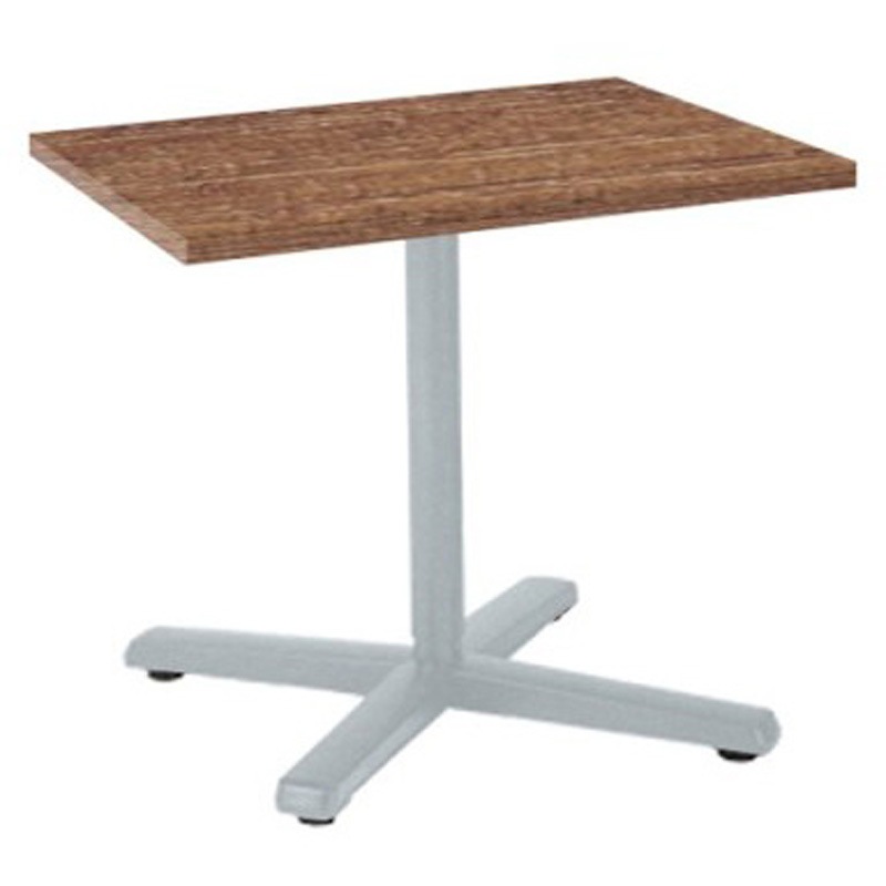 87ABAD MER3 Livesミーティングテーブル 単柱脚天板固定/矩形 600×750×720 オカムラ(岡村製作所) メラミン化粧板 ラスティックパイン シルバーメタリック   87ABAD MER3