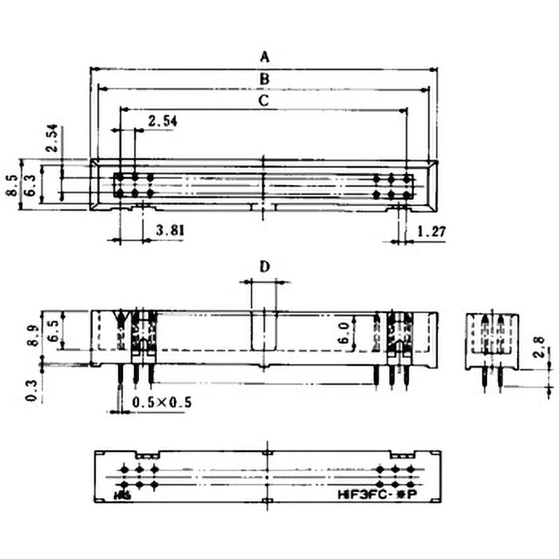 HIF3FC-40PA-2.54DSA(71) リボンケーブル用コネクタ HIROSE(ヒロセ電機