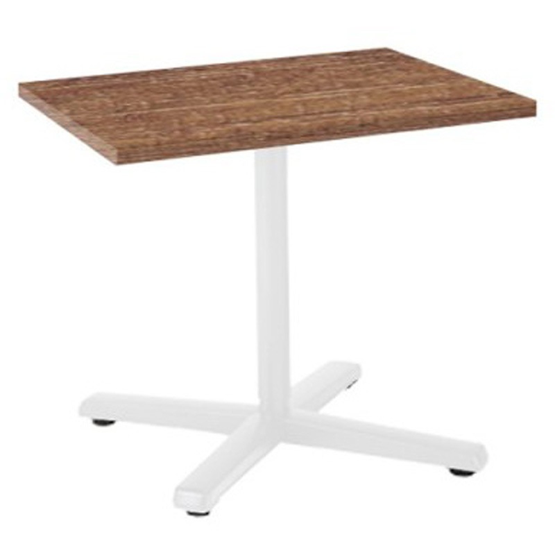 87ABAD MET3 Livesミーティングテーブル 単柱脚天板固定/矩形 600×750×720 オカムラ(岡村製作所) メラミン化粧板 ラスティックパイン ネオホワイト   87ABAD MET3