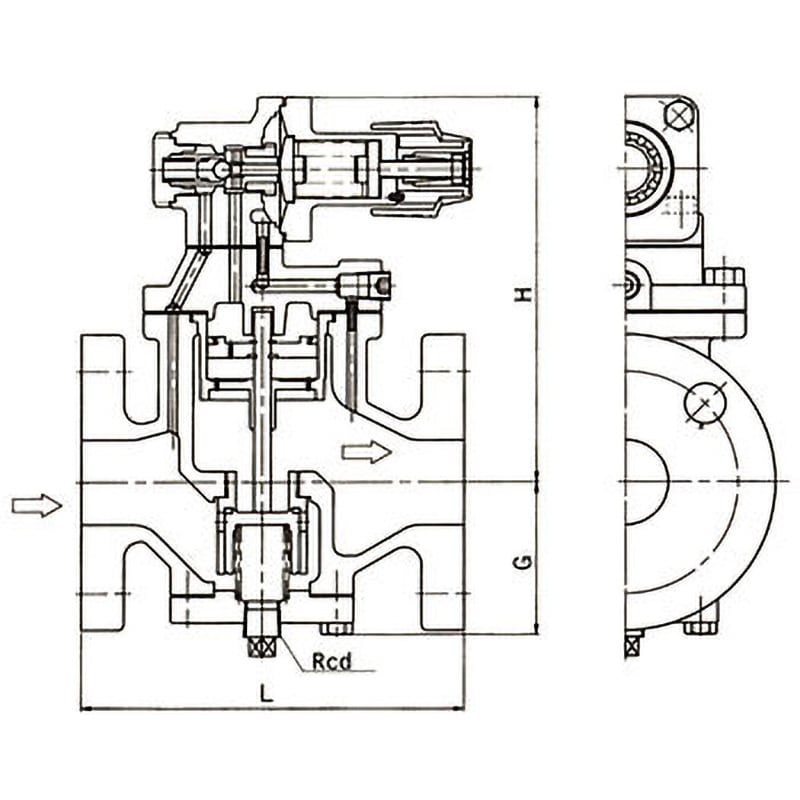 RP6-B RP-6型 減圧弁(蒸気用) ベン フランジ形 0.03～0.8MPa パイロット式 手動ハンドル式 呼び径(B)1 RP6-B -  【通販モノタロウ】