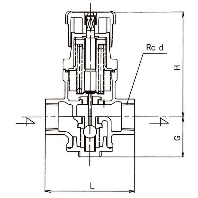 RD40-JM RD-40型 減圧弁(蒸気用) ベン ねじ込み形 直動式 0.2～0.4MPa 呼び径(B)1/2 RD40-JM -  【通販モノタロウ】