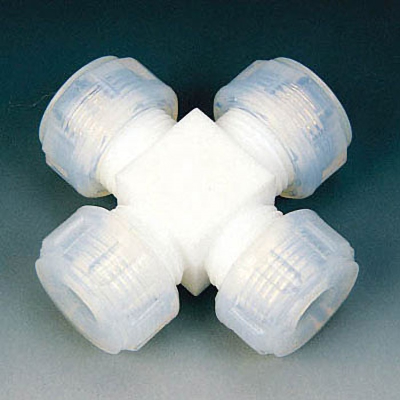 NR1003-001 PTFE 接続ジョイント十字型 6Φ フロンケミカル 1個 NR1003-001
