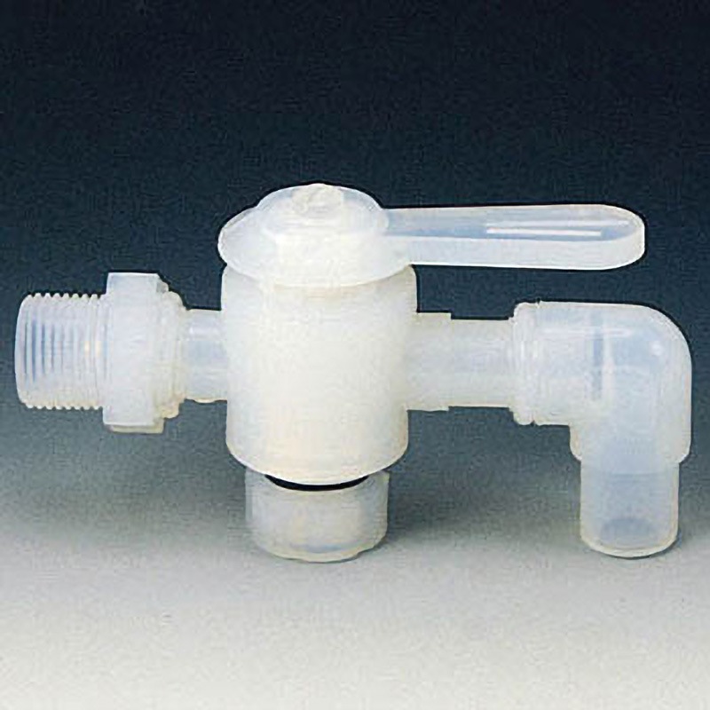 NR1219-003 PTFE PFAドレンコック R1/2 フロンケミカル アングル