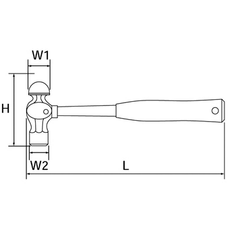 PH68-344 ボールピンハンマ KTC パイプ鋼 頭径35mm PH68-344 - 【通販