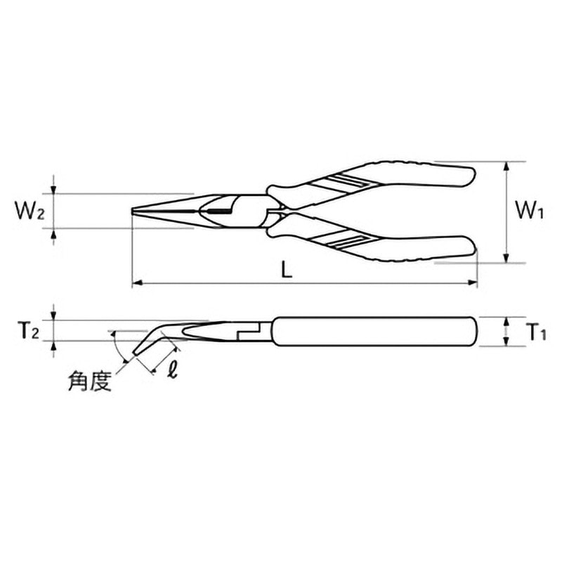 PSL-200BN ラジオペンチ(ベントノーズタイプ) KTC 21世紀バージョン