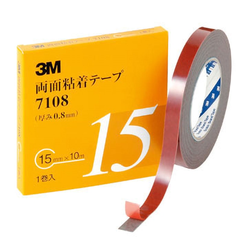 7108 15 AAD 3M両面粘着テープ 7108AAD 3M(スリーエム) アクリルフォーム基材 自動車内外装用 幅15mm長さ10m 1ケース(12巻)