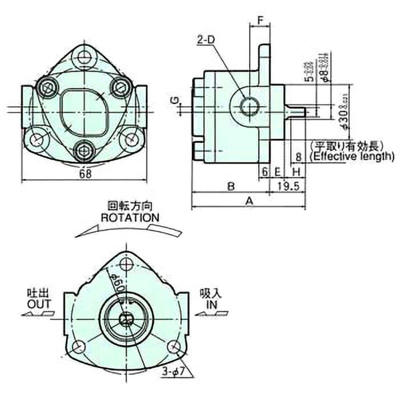 TOP-10A トロコイドポンプ 1台 日本オイルポンプ 【通販モノタロウ】