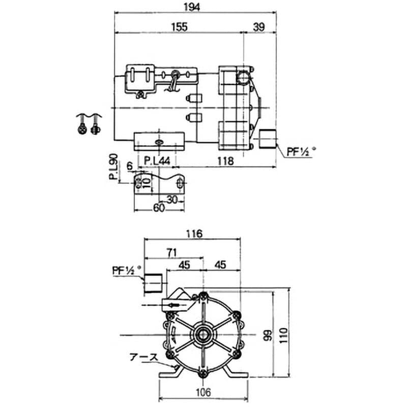 PMD-331B6K マグネットポンプ (温水用) 1台 三相電機 【通販サイト