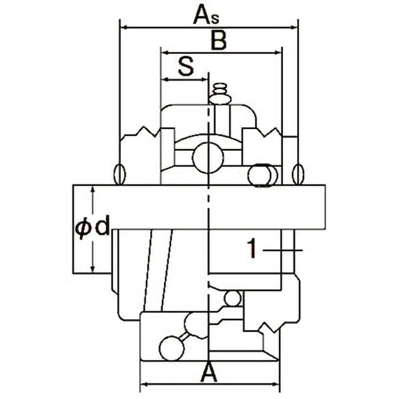 FYH ピローブロック 40×117×144mm 1個 UKT209CD UKP211 ピロー形