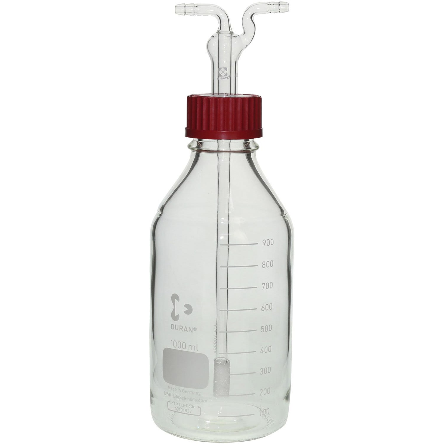 014680-1000 洗浄びん円筒フィルター付 1000ml 1個 SIBATA(柴田科学) 【通販モノタロウ】