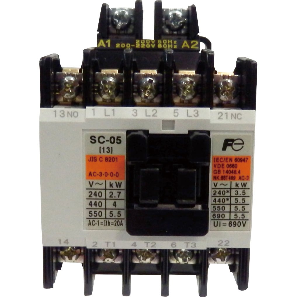富士電機 標準形電磁接触器 ケースカバー無 SC-N4 コイルAC200V - 2