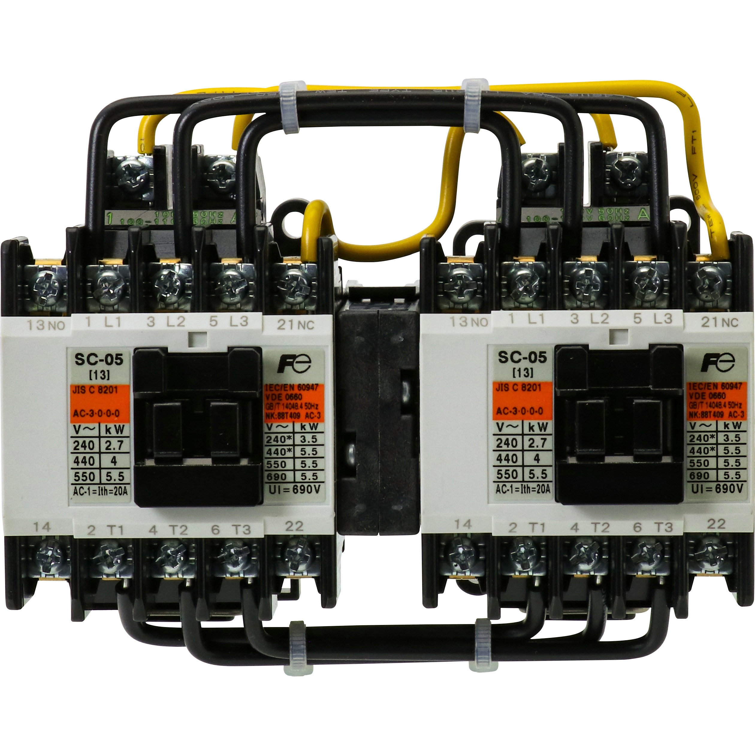 電磁接触器 富士電機 標準形電磁接触器 ケースカバー無 SC-N6 コイル100V - 3