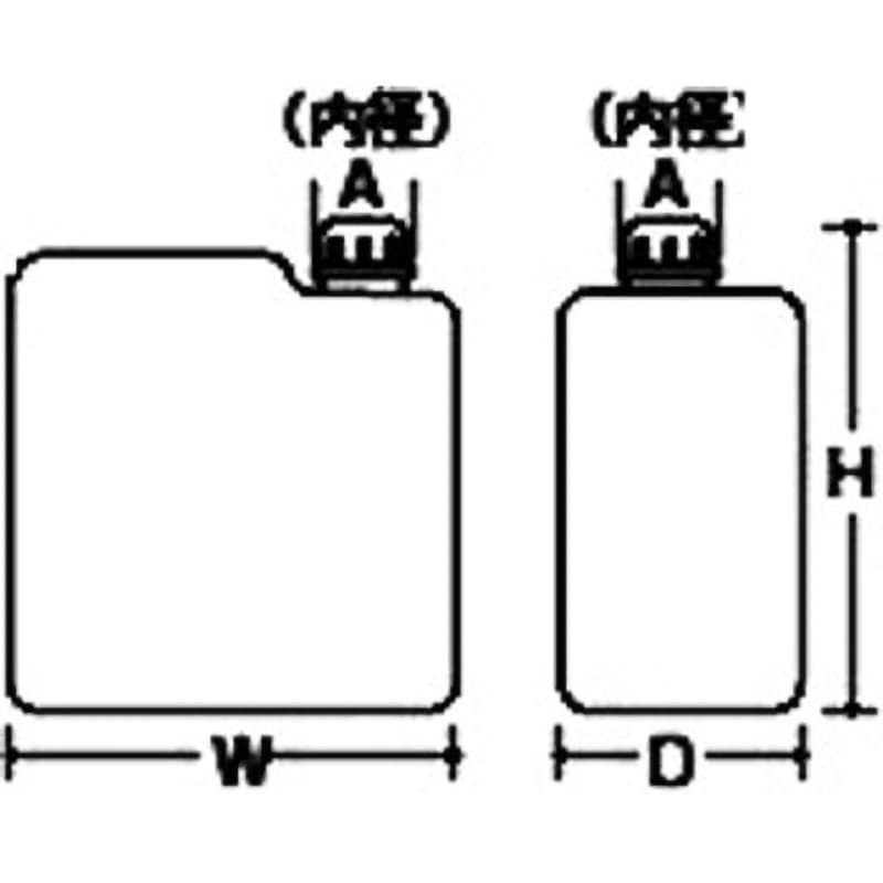 No.0182 扁平缶(片口・取っ手なし) 瑞穂化成工業 2L - 【通販 No.0182 扁平缶(片口・取っ手なし) 瑞穂化成工業 2L - 【通販