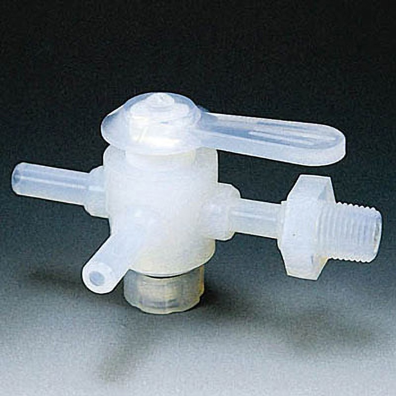 NR1306-003 PTFE PFA三方バルブ装置用 10Φ フロンケミカル 枝管タイプ ねじサイズR3/8  NR1306-003