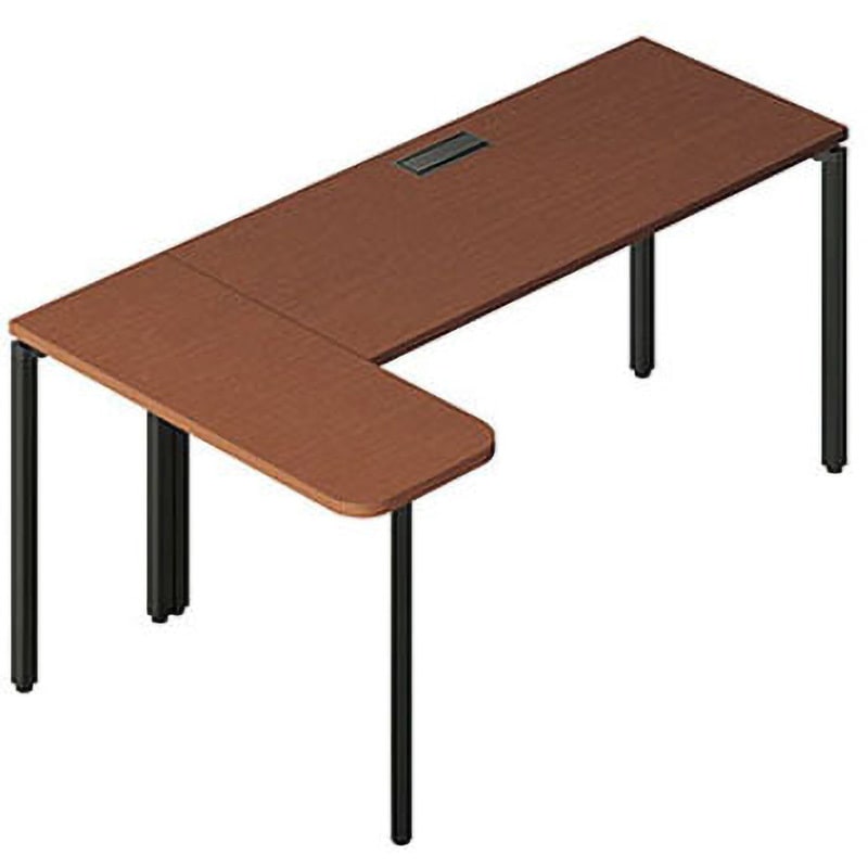 BT1810KHST-BWN ライトワークテーブル L型(ビティー BT型) ナイキ 基本型タイプ 配線ボックス付き仕様 BT1810KHST-BWN