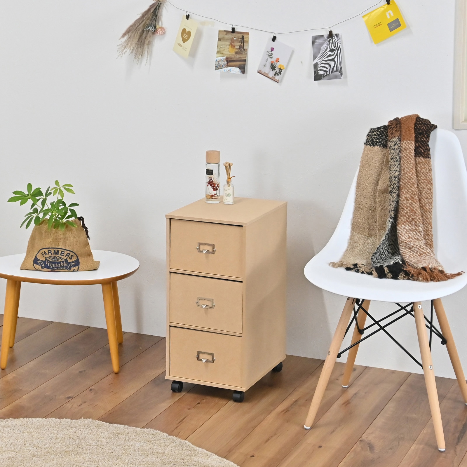 NC-3 NA ナチュラルチェスト フクダクラフト 3段 高さ560mm幅