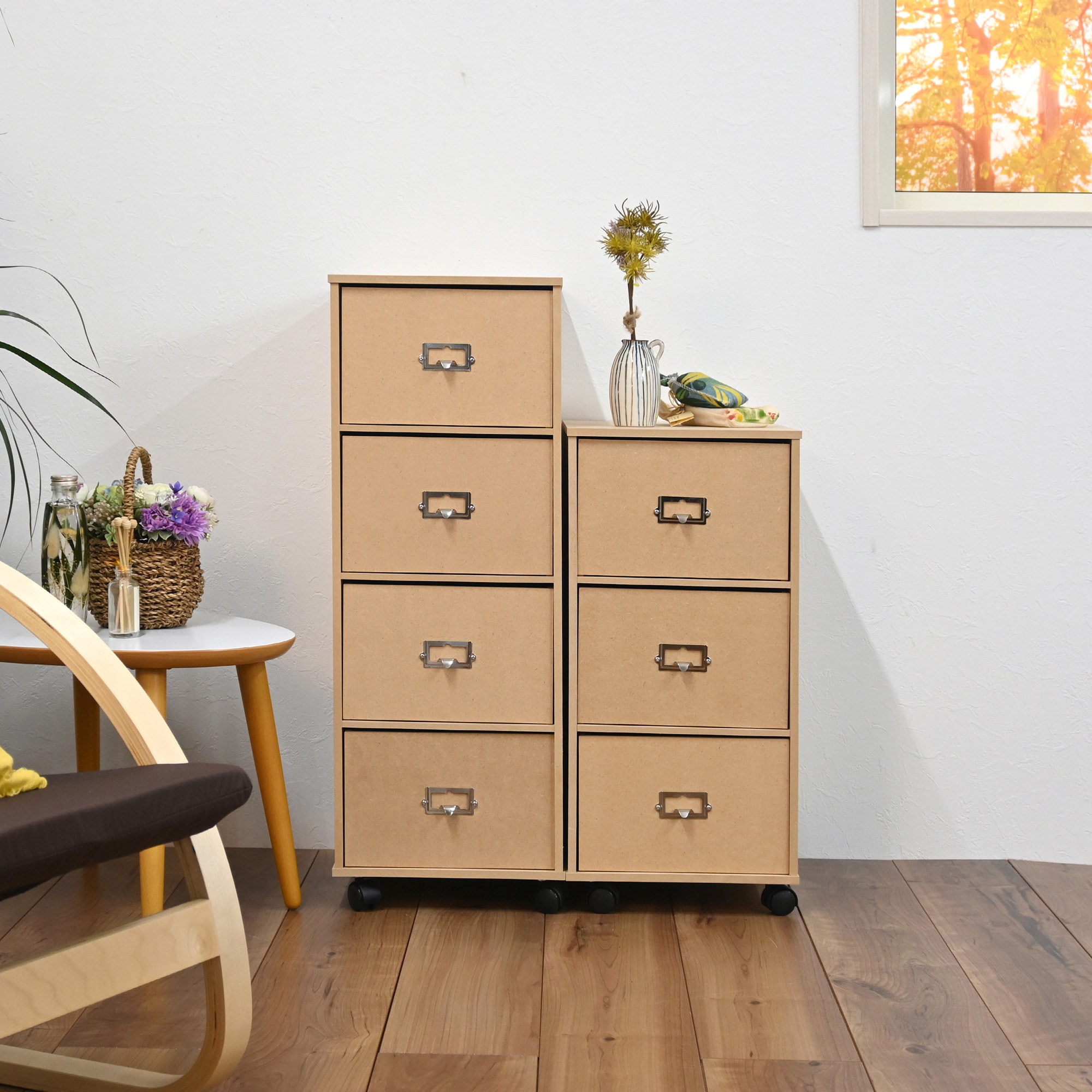 NC-3 NA ナチュラルチェスト フクダクラフト 3段 高さ560mm幅265mm奥行