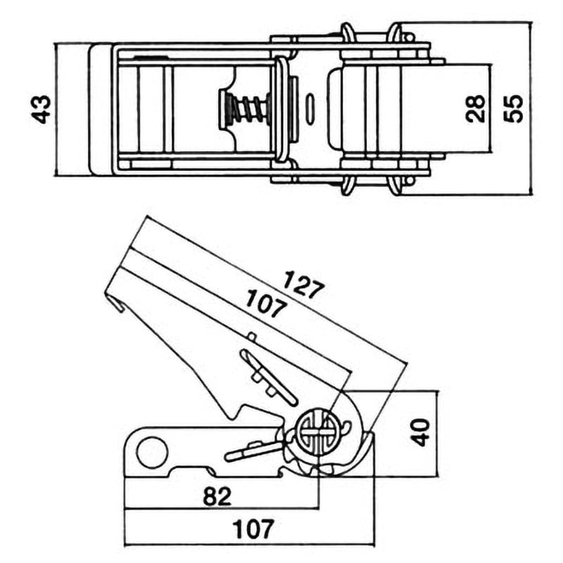 LBR100 CF5-40CF ラッシングベルト オーエッチ工業 荷重200kg
