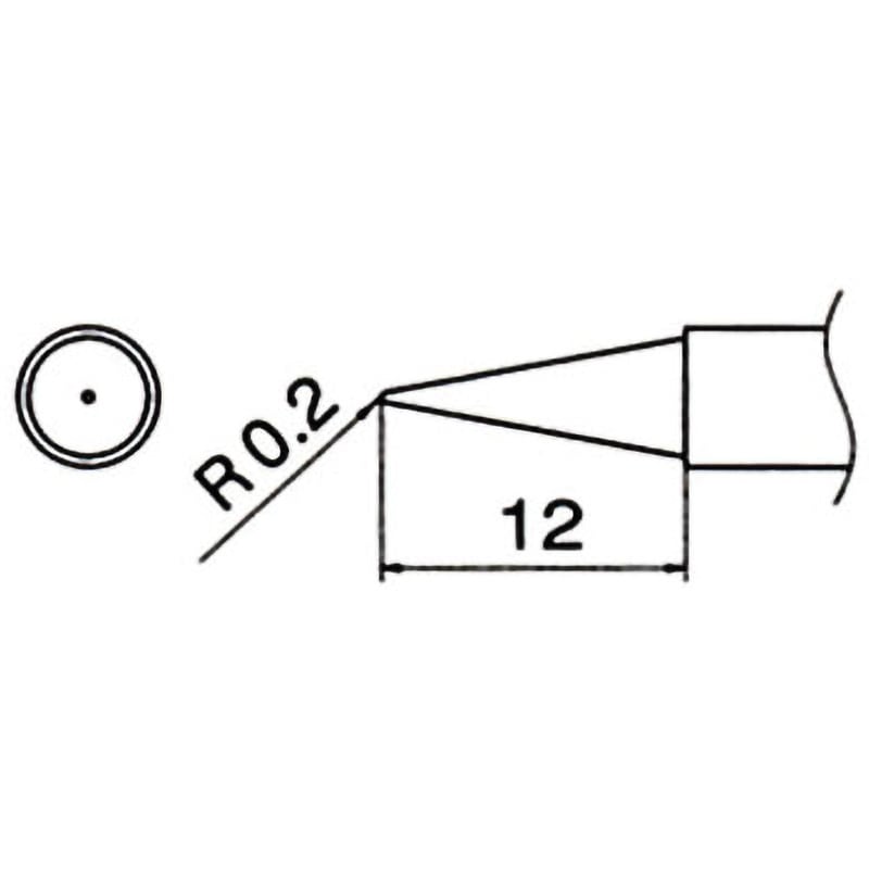 T12-BL こて先(T12・鉛フリーはんだ対応) 白光 BL型 B型 標準