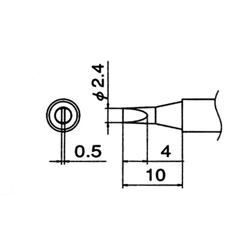 T12-D24 こて先(T12・鉛フリーはんだ対応) HAKKO(白光) D型 標準タイプ