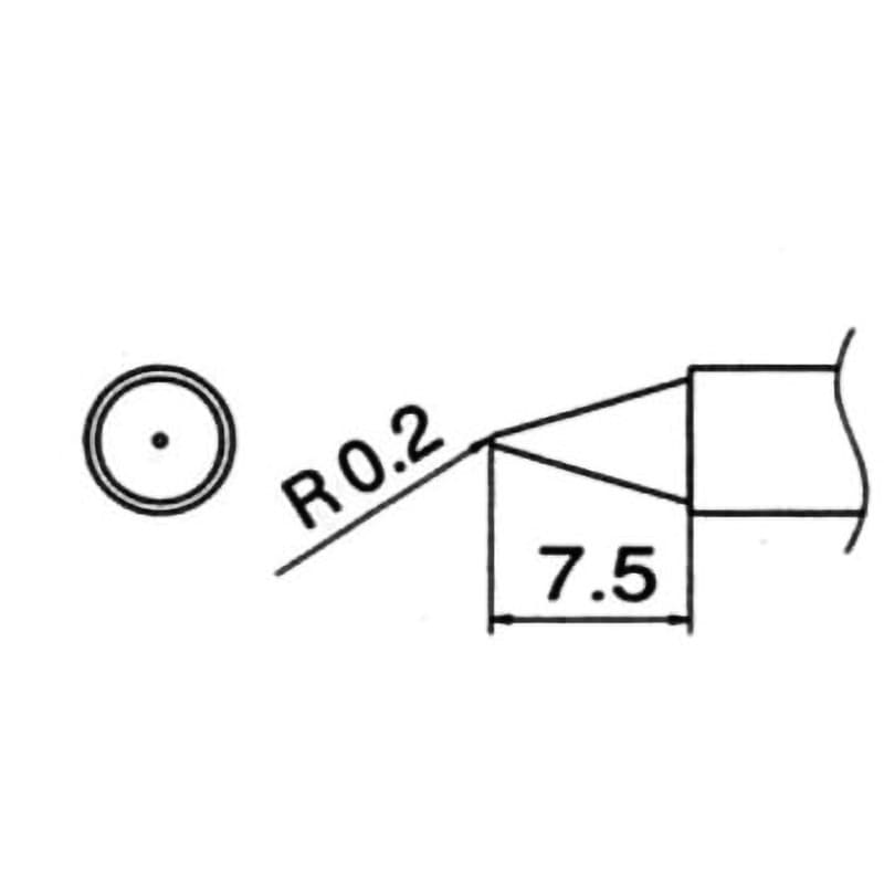 T12-B こて先(T12・鉛フリーはんだ対応) HAKKO(白光) B型 標準タイプ 1