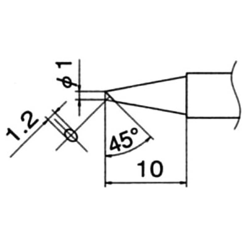 T12-BC1Z こて先(T12・鉛フリーはんだ対応) HAKKO(白光) 1BC型(Z