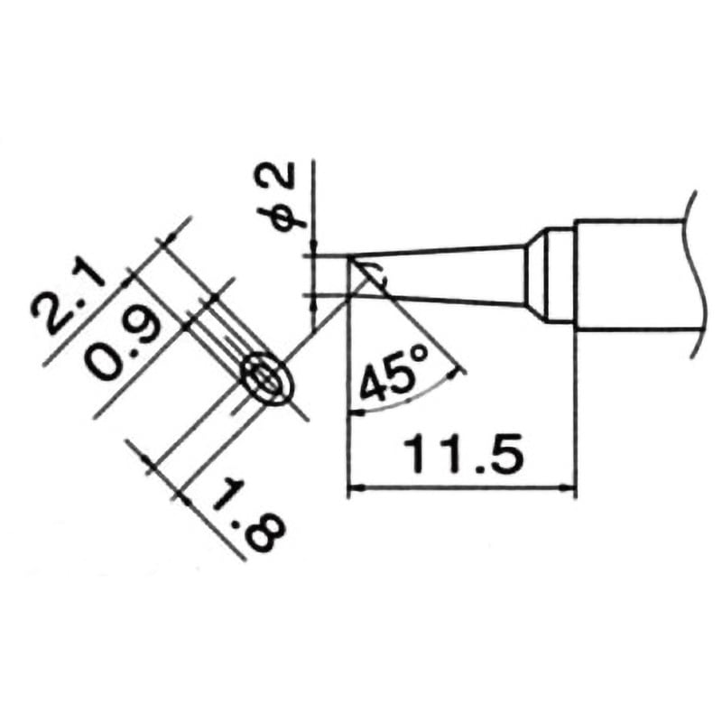 T12-BCM2 こて先(T12・鉛フリーはんだ対応) HAKKO(白光) BCM/CM型 標準