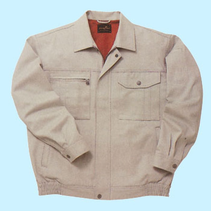 BF-613 BF-613 ボディファイン 長袖ブルゾン(秋冬用) アルトコーポレーション 名入れ可 綿100% 起毛チノ(クラボウ国内素材) アースグレー色 S着丈62cm