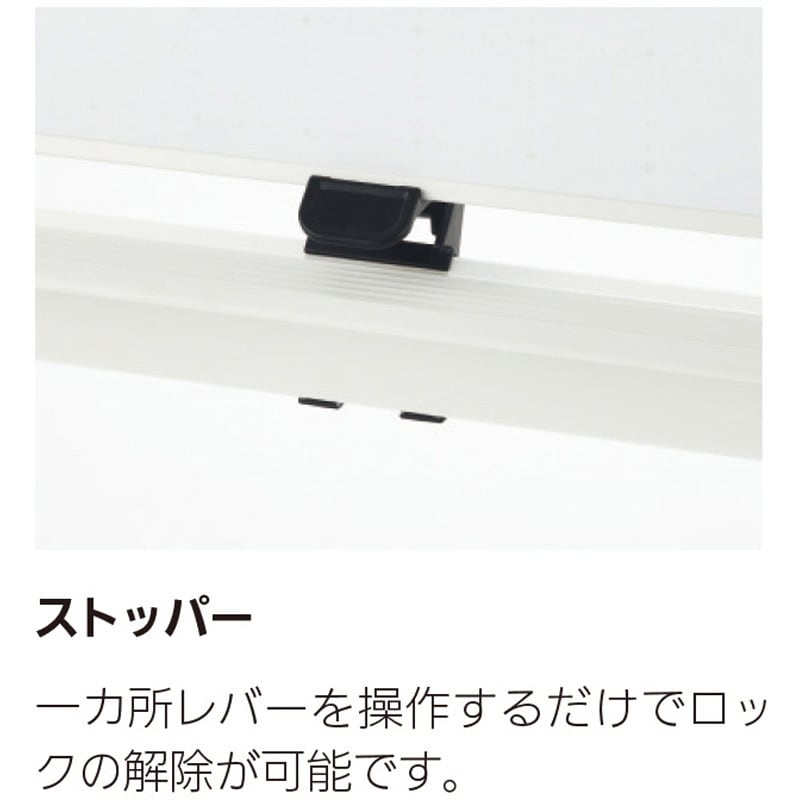 6-194-2031 スタンダードホワイトボード 回転タイプ W1800 内田洋行