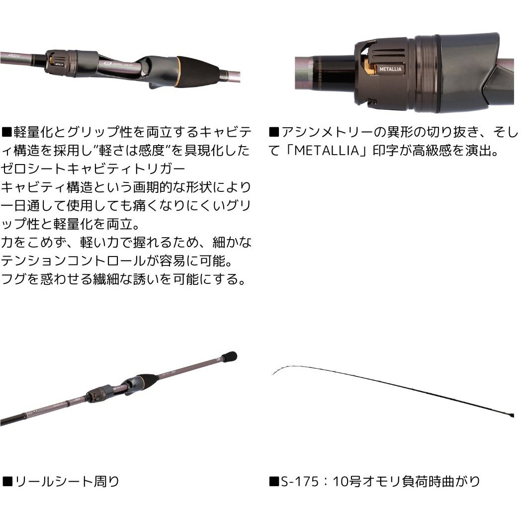 24メタリア湾フグS-175J 楽天市場】ダイワ 24 メタリア湾フグ S-175・J | 釣具 釣り