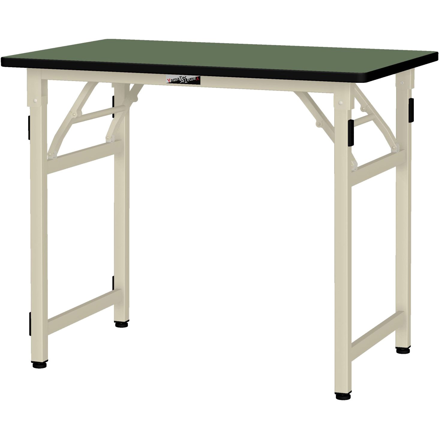 ヤマテック ワークテーブル折りたたみタイプ リノリューム天板W900×D750 ■▼817-8185 STR-975-GI 1台 送料別途)(直送品)ヤマテック ワークテーブル折りたたみタイプ
