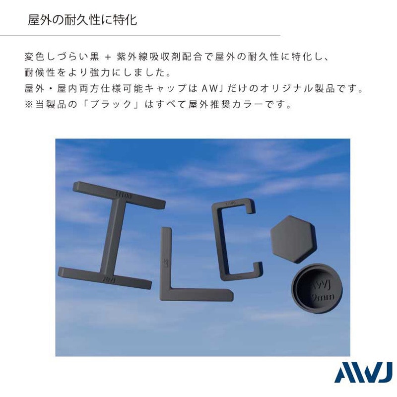 EA30210-0006 ELシングルナットワッシャー付キャップ AWJ ブラック色 1 