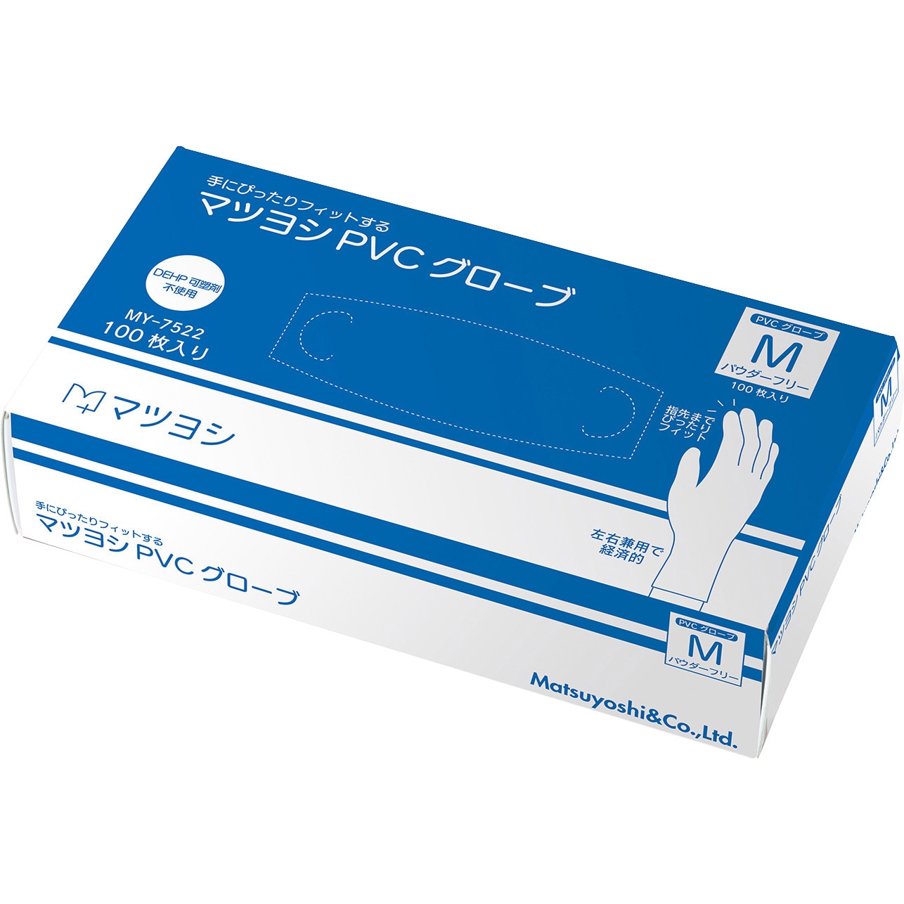 PVCグローブ　Lサイズ　40箱　PVC パウダーフリー　4000枚 25326601 PVCグローブパウダーフリー 松吉医科器械 100枚入 塩ビ製