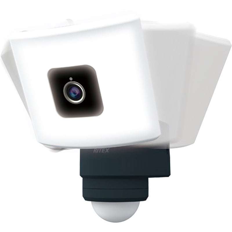 C-AC1020TA 追尾式LEDセンサーライト Wi-Fiカメラ 20Wワイド ムサシ 最大200万画素 屋外用 防塵防水性能IP65