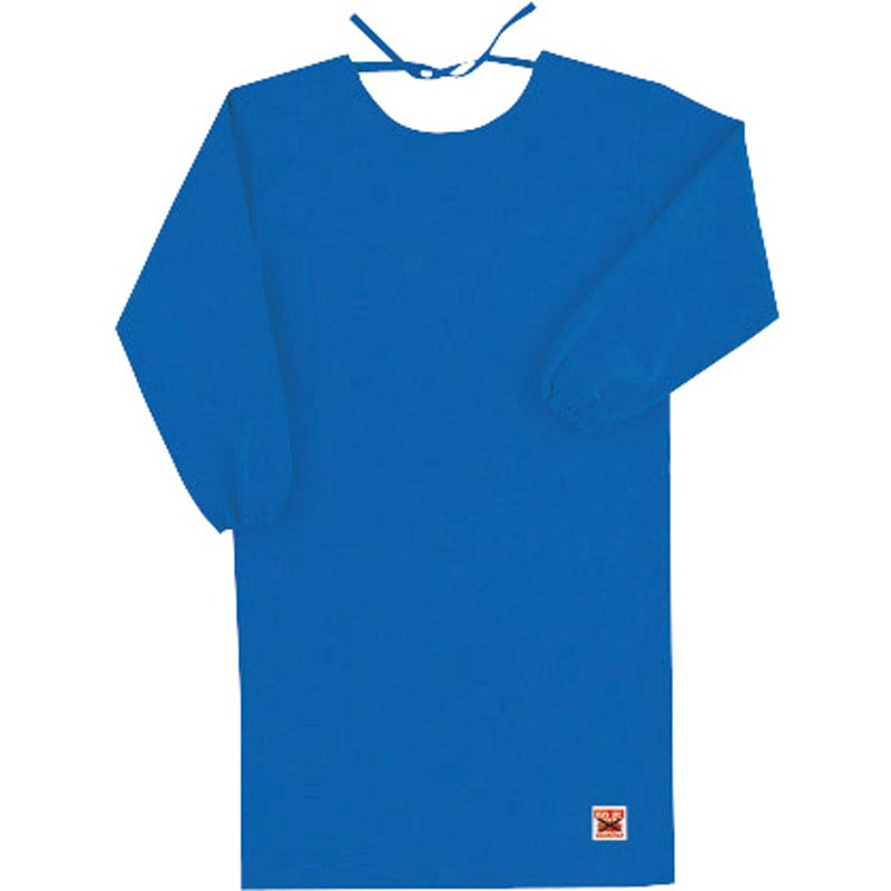 MD200L-F-BL Dyna 防炎エプロン(割烹着型・ロングタイプ)MD200L Max Dyna フリーサイズ 幅1140mm