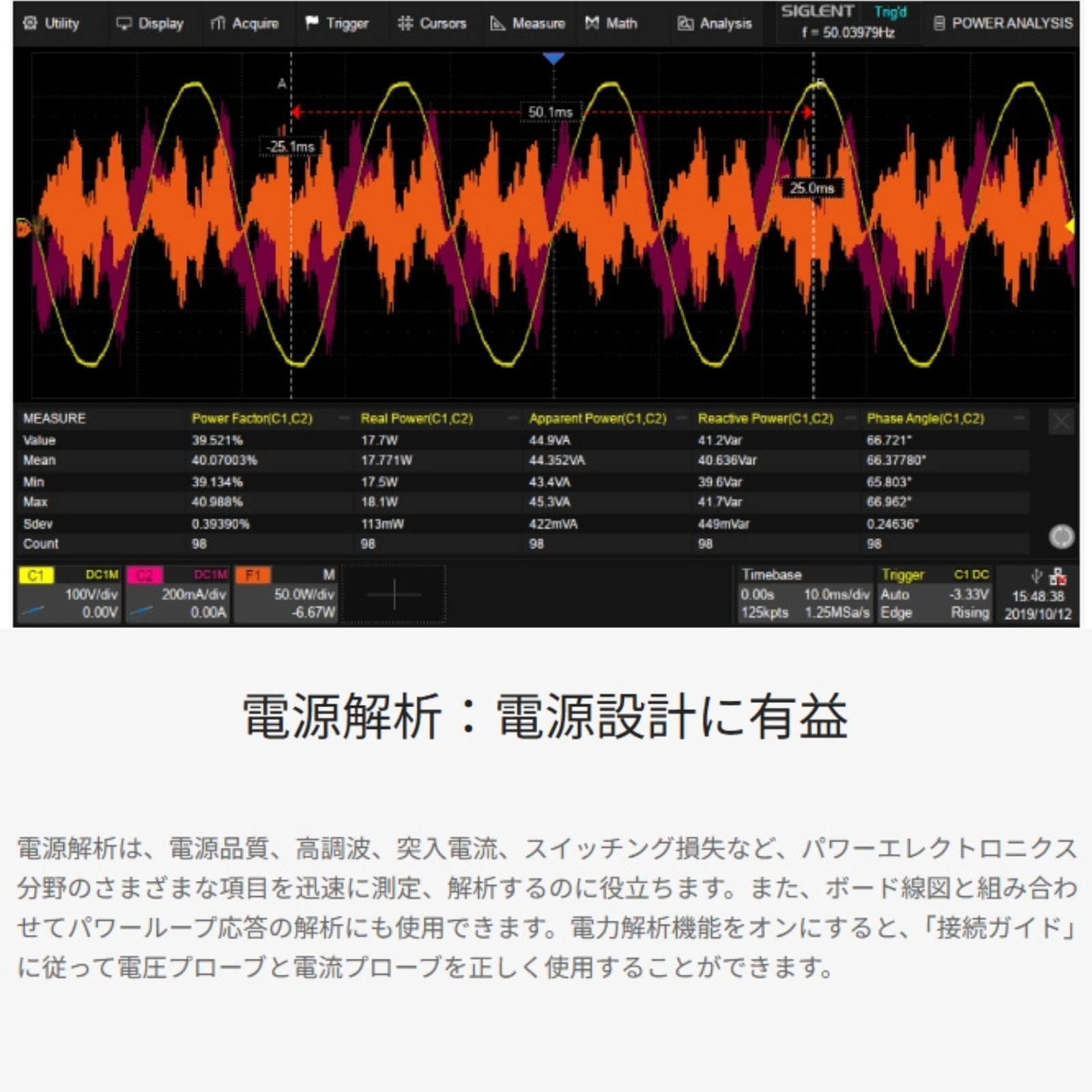 SDS1204X HD 高分解能オシロスコープSDS1000X HDシリーズ(70M/100M