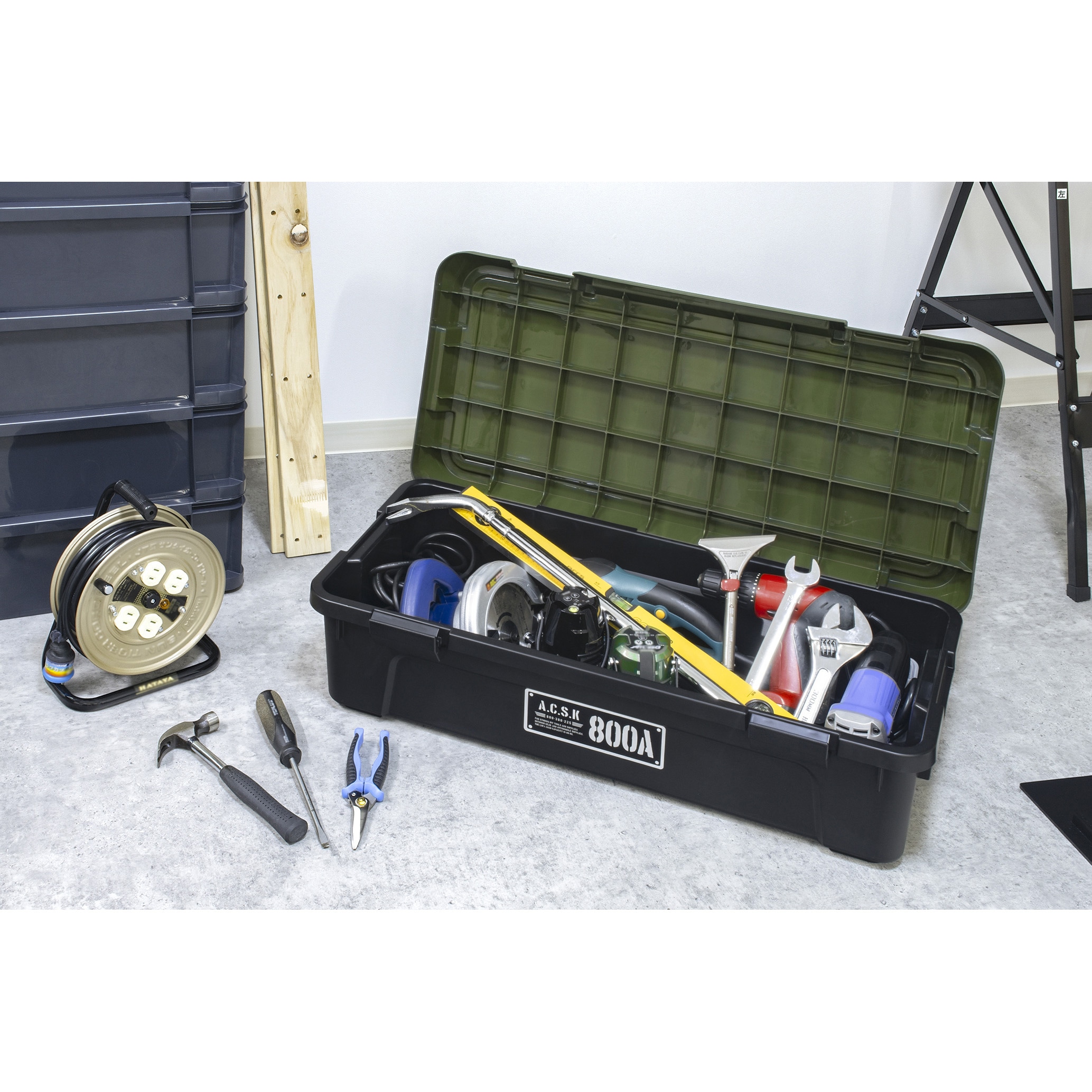 AS800AX アクティブストッカー JEJアステージ ブラックグリーン色