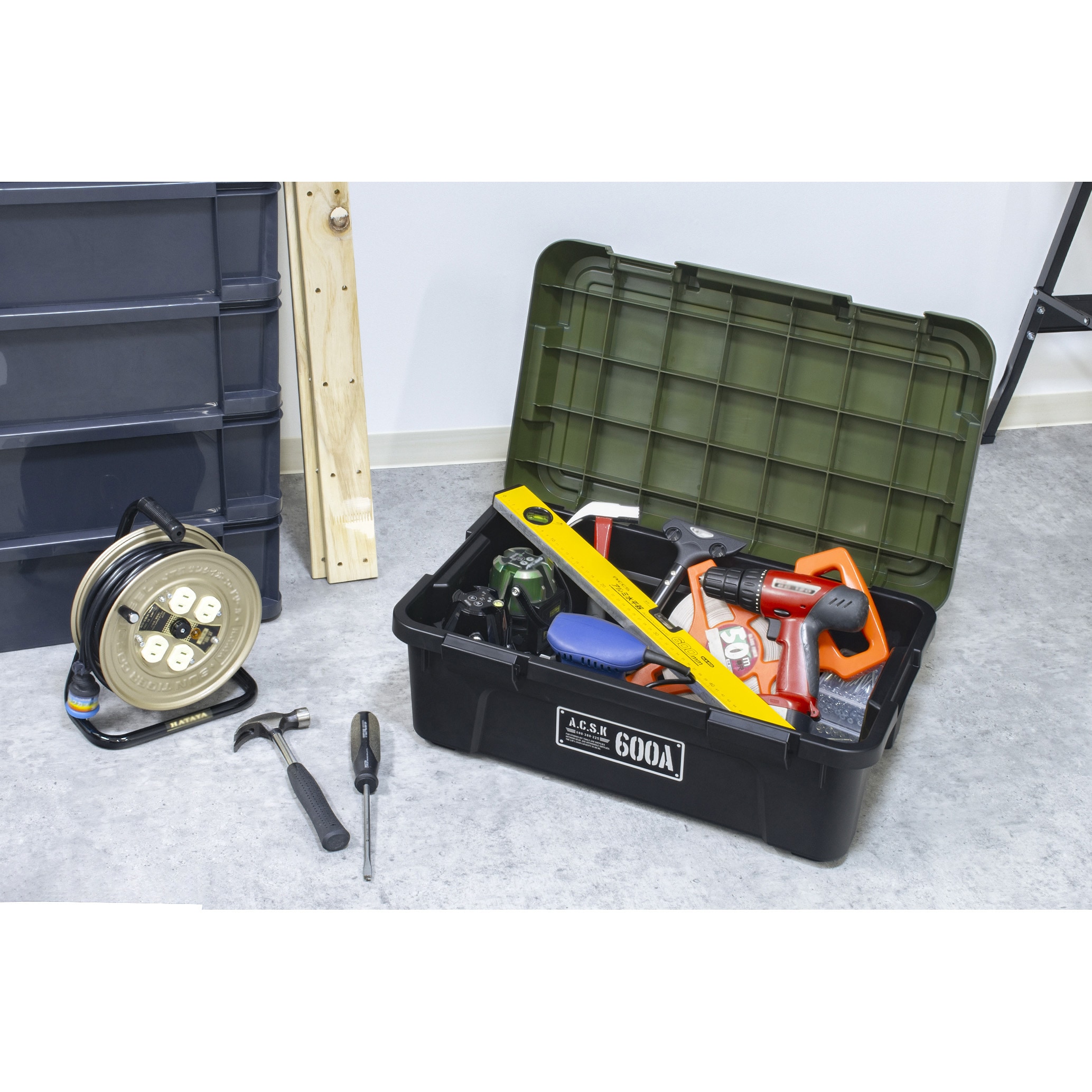 AS600AX アクティブストッカー JEJアステージ ブラックグリーン色