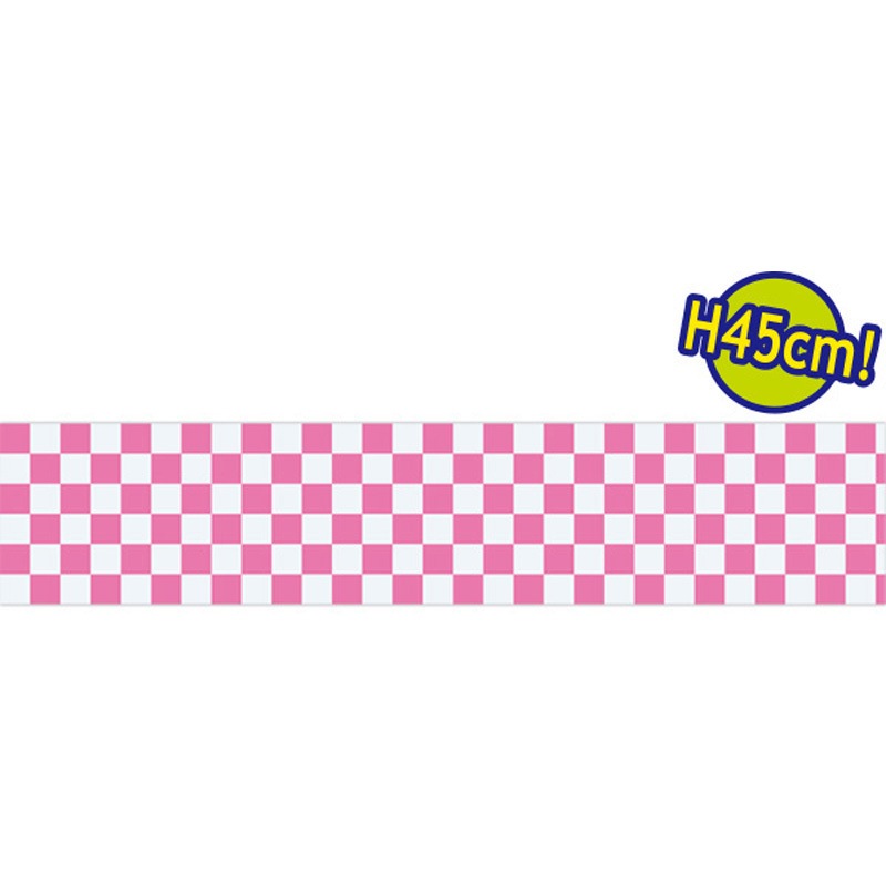PC7-0090 ビニール幕 市松(ピンク) アルファ[販促] 高さ45cm  PC7-0090