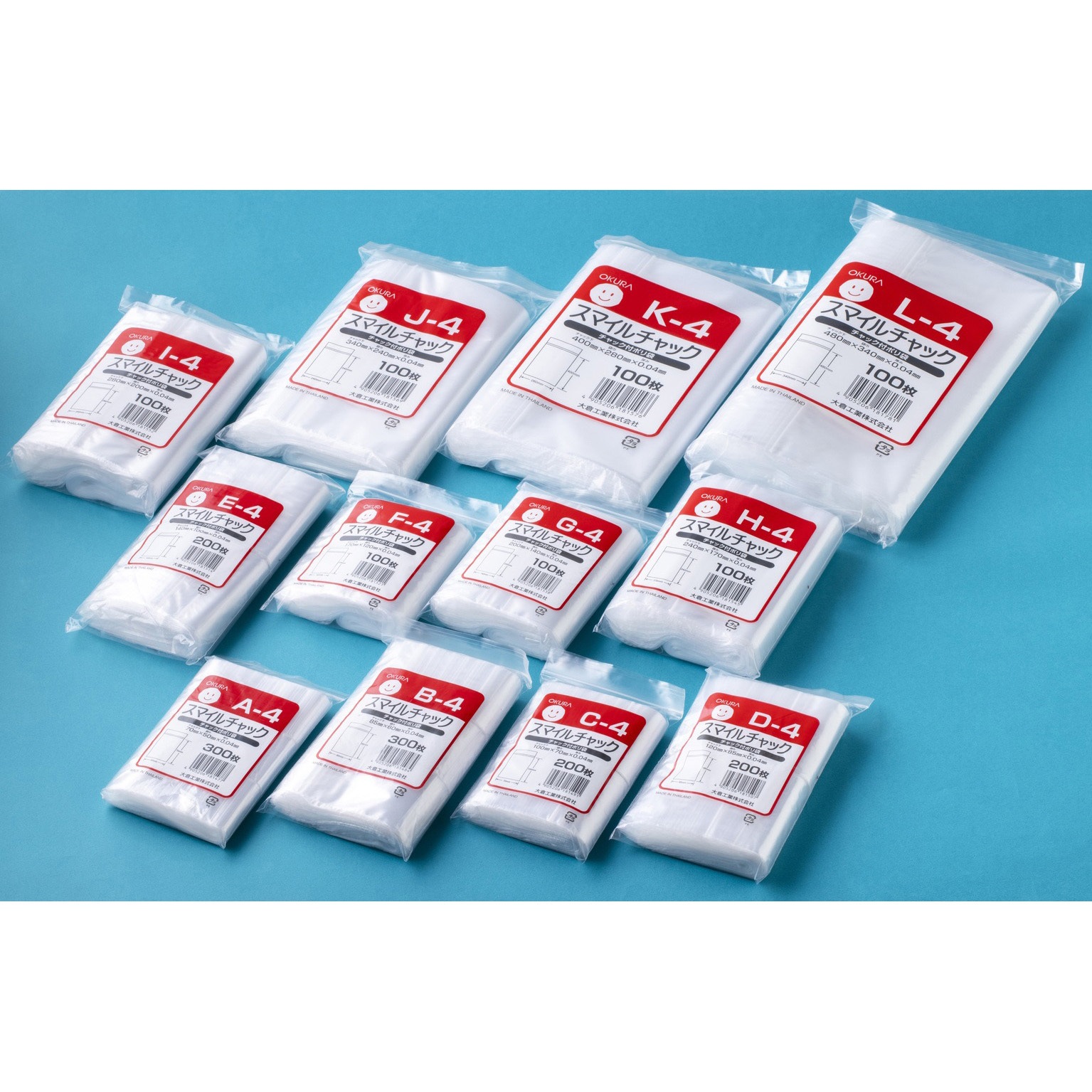 J-4 スマイルチャック 厚み0．04mm オークラ 無色透明 - 【通販