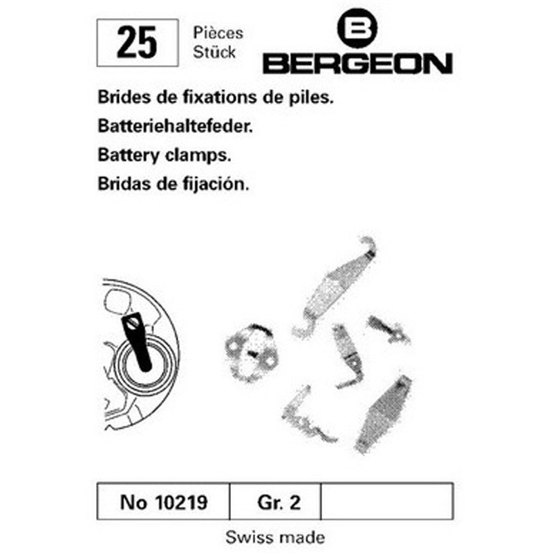 No.10219 電池押さえバネ板セット 1セット(25個) BERGEON 【通販モノタロウ】