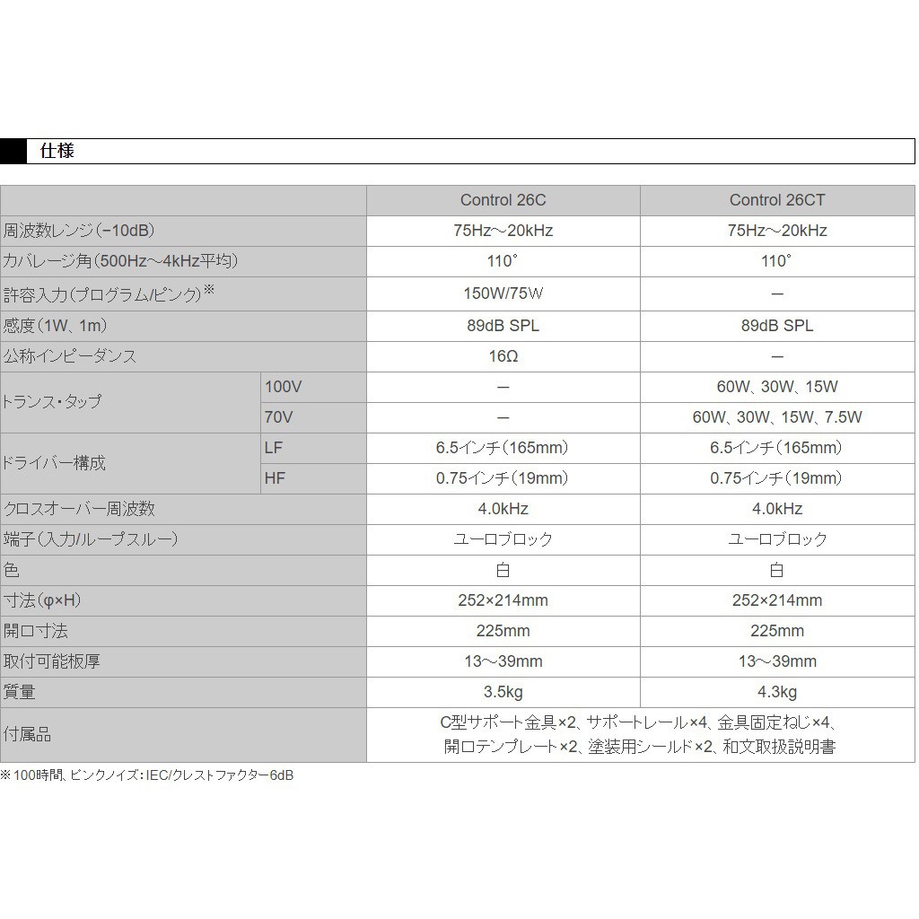 Control 26CT 天井埋込用 2-Wayフルレンジ・スピーカー 2本セット JBL