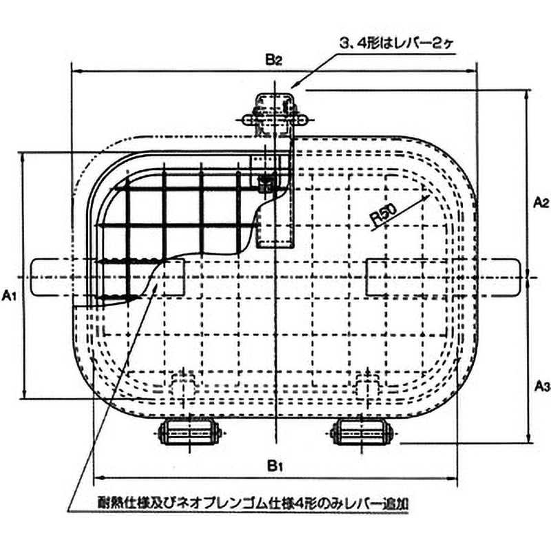 CMD-P3-GKN 椿本バルクシステム CMD-P3-GKN(キホンタイプ) ツバキ　ワンタッチマド CMD-P3-F | ワンタッチ窓 基本形 フランジ付タイプ Pシリーズ | 椿本