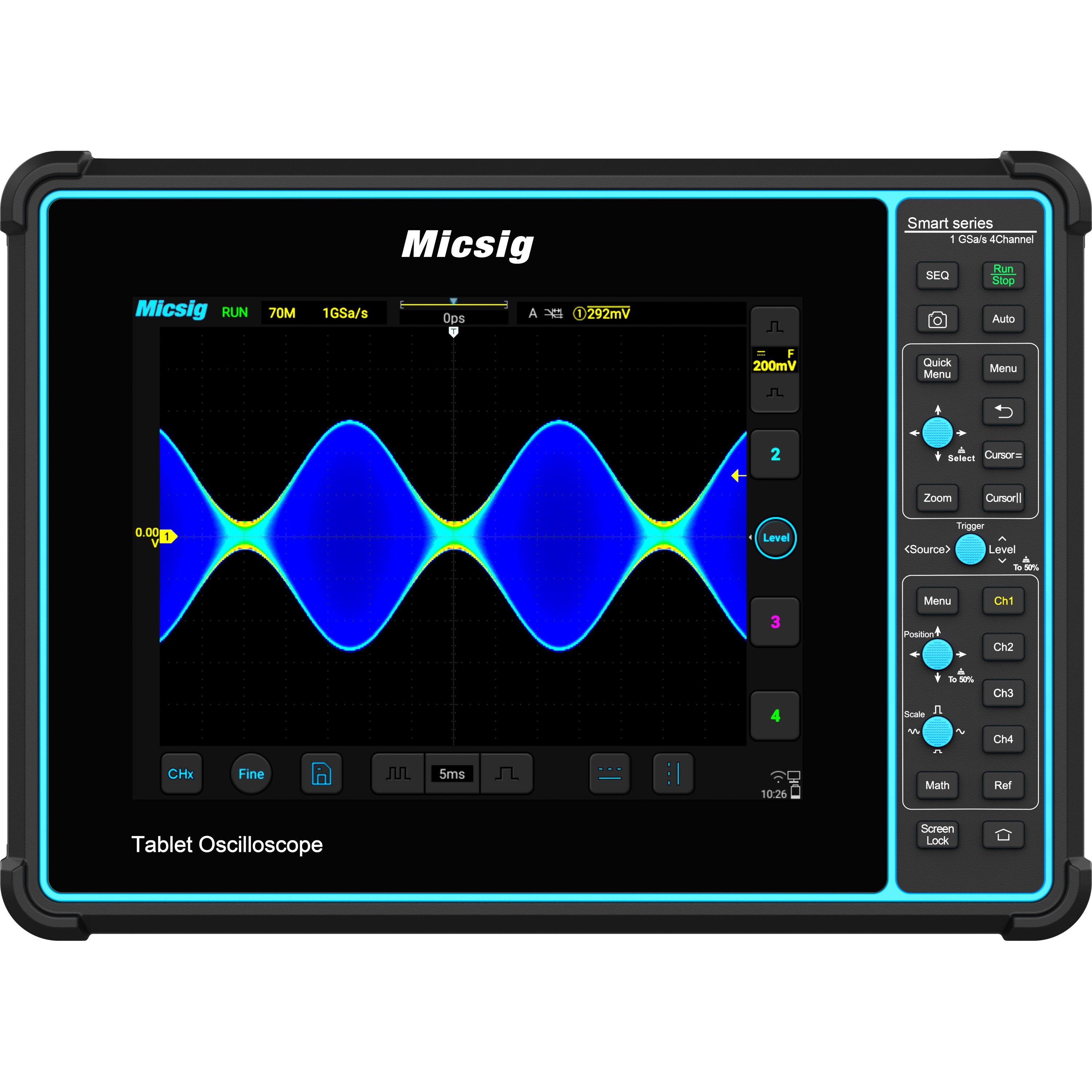STO1004 タブレットオシロスコープSTOシリーズ Micsig 周波数帯域100MHz チャンネル数4   STO1004