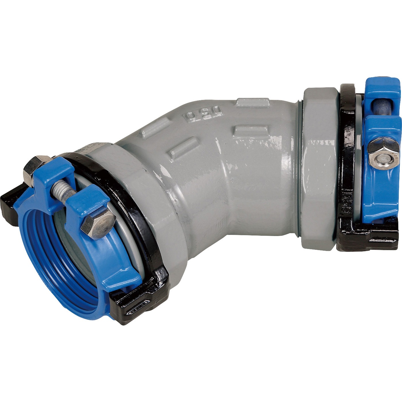 SKX-45L-ISO-P50 SKカワニシ 高密度ポリエチレン管用継手 SKX45° エルボ SKカワニシ バーミキュラ鋳鉄