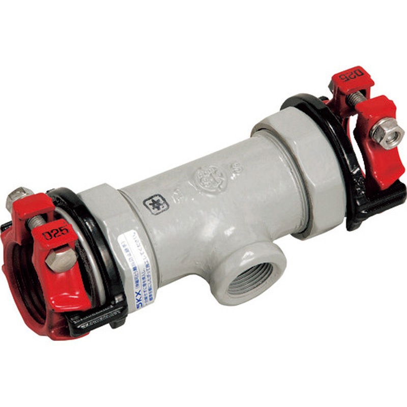 SKXMTD25X25 SKカワニシ 内外面被覆鋼管用継手 SKカワニシ バーミキュラ鋳鉄 最高使用圧力1MPa 呼び径D25×25A  SKXMTD25X25