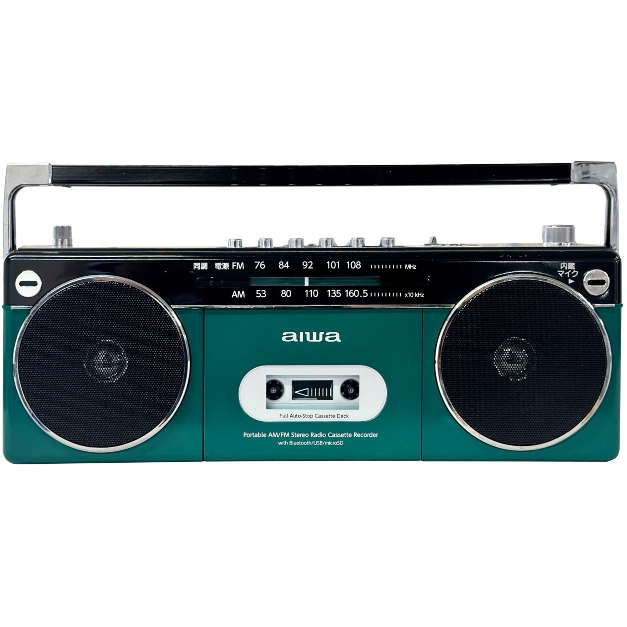 GAA4-RCP0002(GN) aiwa ステレオラジカセ Bluetooth ラジオ カセット