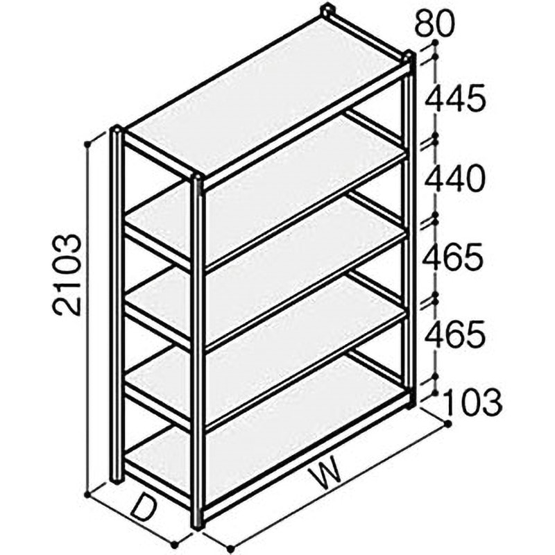 山金工業 ボルト式重量ラック 1000kg/段 連結 10K8690-6SPGR 山金工業 ボルト式重量ラック 1000kg⁄段 連結 10K8490-6SPGR