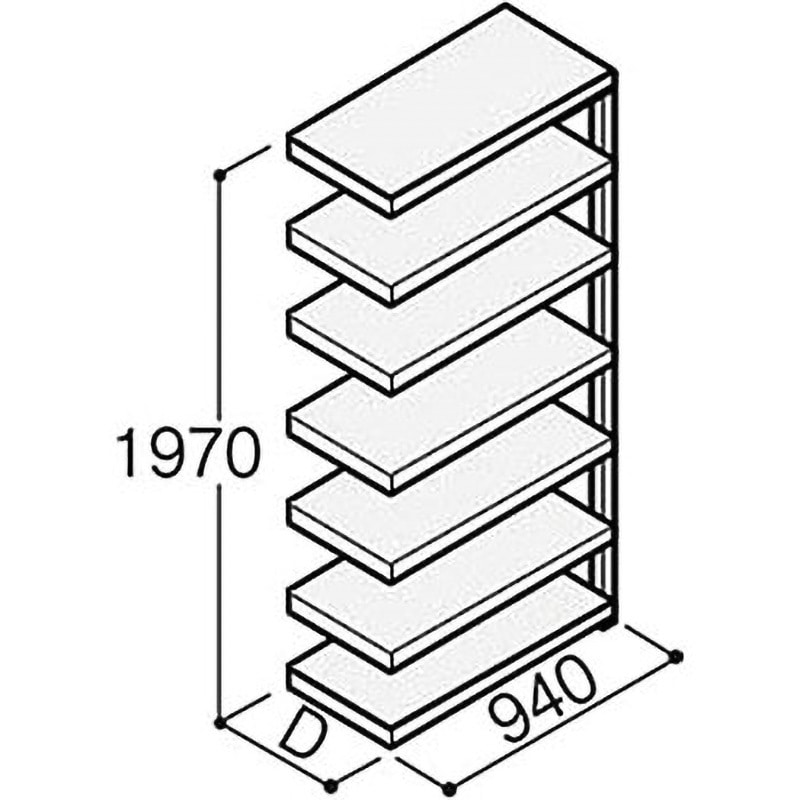 EWS-16260D-W9 セルビング WS型、両面型 有効6段＜配送時組立サービス付＞ イトーキ ホワイト色 荷重60kg/段 高さ1970mm  EWS-16260D-W9