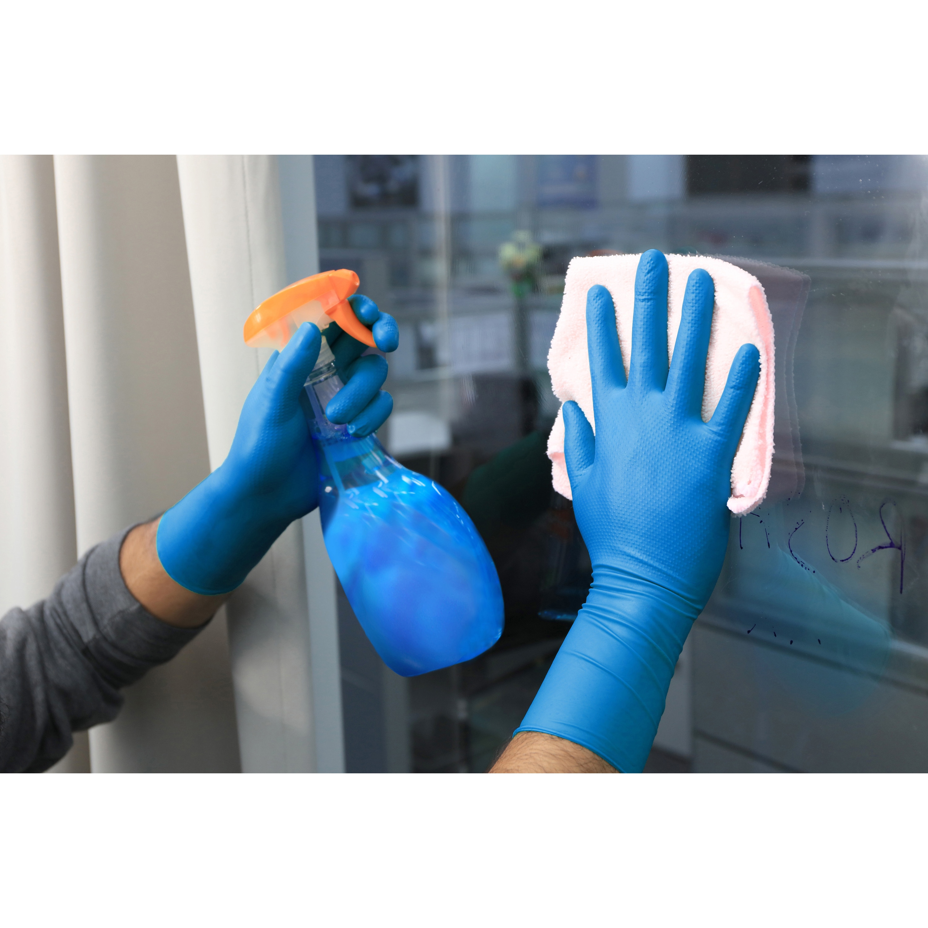 ミドリ安全 クリーンパック ニトリル使い捨て手袋 100枚入X10袋 S (1箱) 品番：HGC-100-S ニトリル使い捨て手袋 極薄 粉なし 青 M(100枚入) VERTE710NM ミドリ